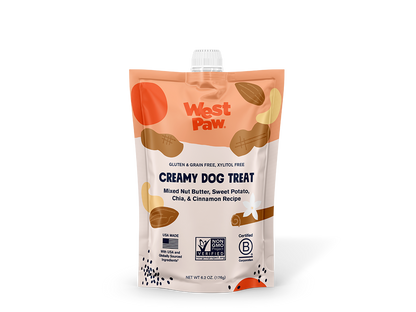 West Paw Creamy Dog Treat, Sweet Potato and Chia Seed