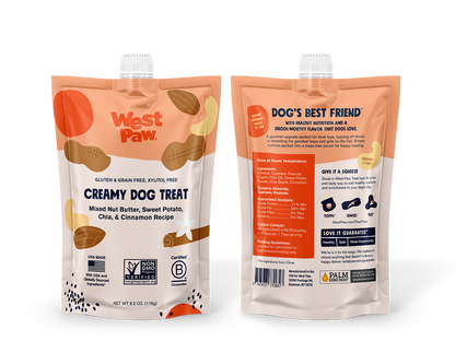 West Paw Creamy Dog Treat, Sweet Potato and Chia Seed