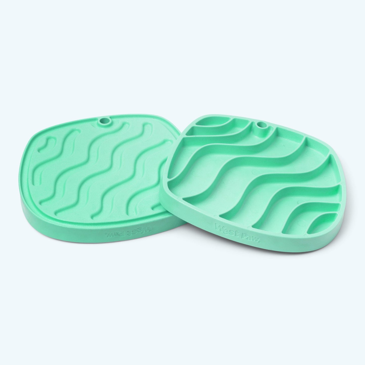 West Paw Feast Mat Dog Slow Feeder and Lick Mat, Waves