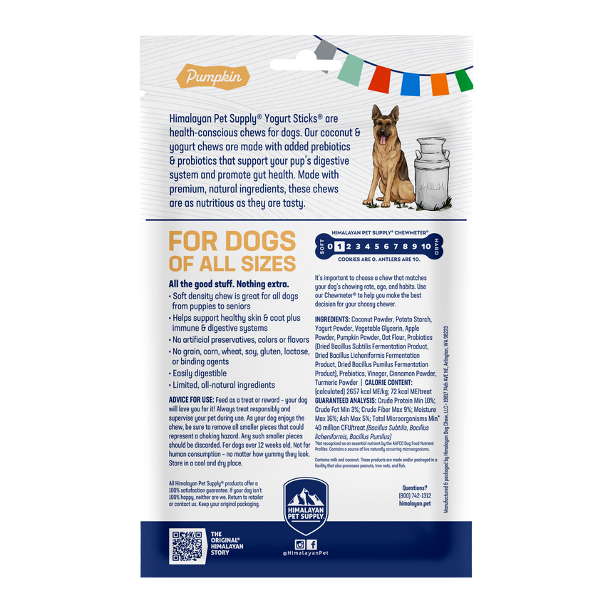Himalayan Dog Yogurt Stick Treats, Pumpkin