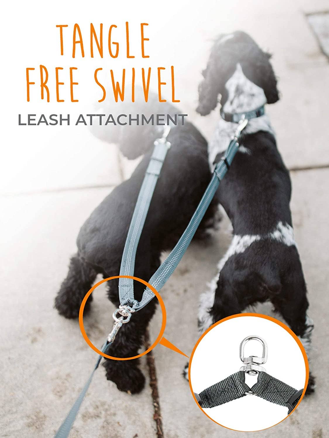 Mighty Paw Adjustable Length Double Dog Leash