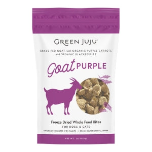 Green Juju Freeze Dried Goat Purple Whole Food Bites for Dogs and Cats