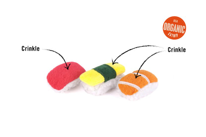 P.L.A.Y. Feline Frenzy - Sassy Sushi Plush Cat Toy