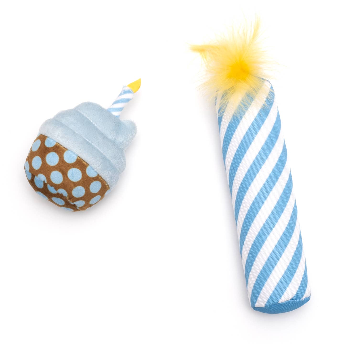 Worthy Cat - Birthday Cupcake and Candle Cat Toy Set
