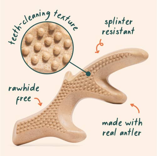 Woof HonestChew Antler Hard Density All-Natural Food Grade Dog Chew Toy