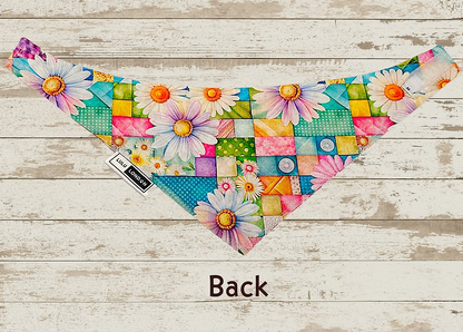 Lulu London Spring Daisies Reversible Dog Bandana