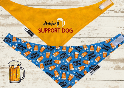 Lulu London Drinking Buddy Custom Reversible Dog Bandana