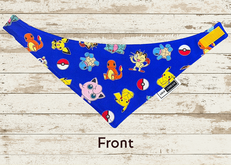 LuLu London Reversible "Pokemon Pup" Dog Bandana