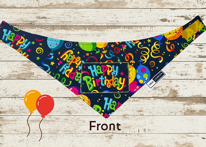 Lulu London Birthday Pup Custom Reversible Dog Bandana