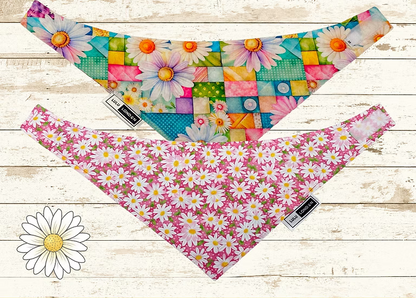 Lulu London Spring Daisies Reversible Dog Bandana