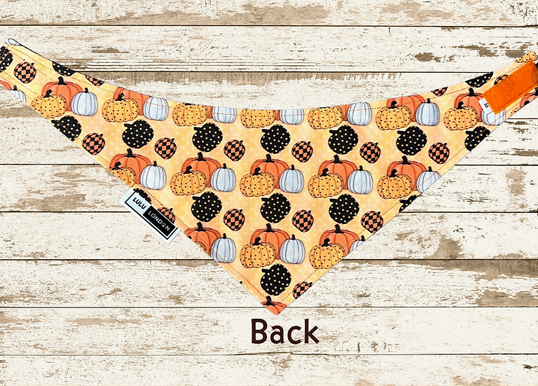 Lulu London Lick or Treat Custom Reversible Dog Bandana