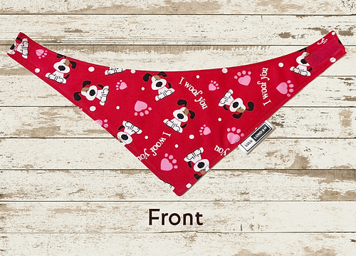 LuLu London I Woof You Valentine's Dog Bandana