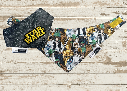 Lulu London Star Wars Characters Custom Reversible Dog Bandana