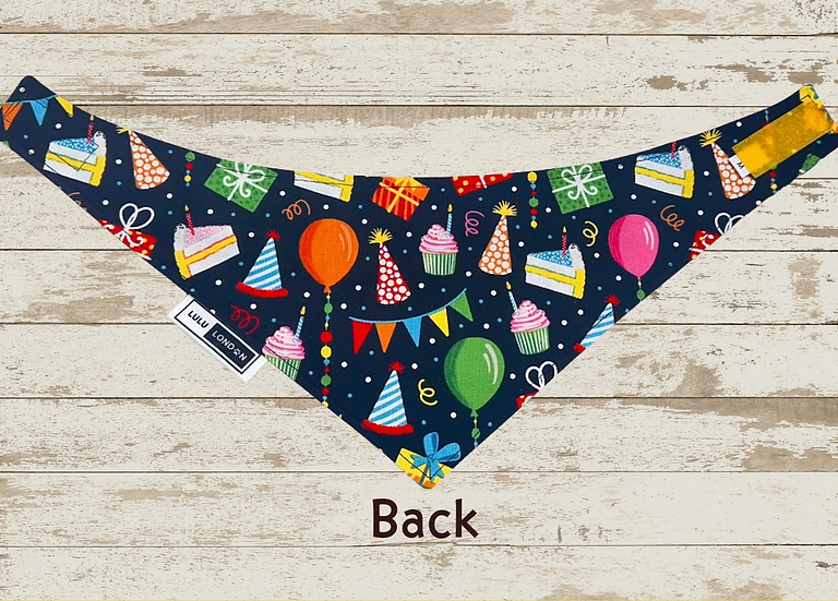 Lulu London Birthday Pup Custom Reversible Dog Bandana