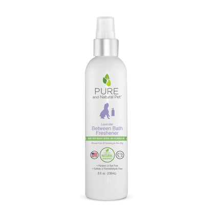 Pure and Natural Pet Between Bath Freshener for Dogs, Lavender