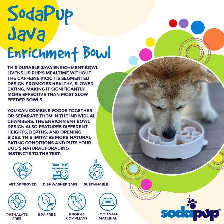 SodaPup Slow Feeder Bowl, Java