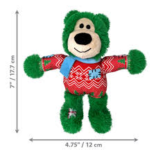 KONG Holiday Wild Knots Bear Dog Toy Assorted MD/LG