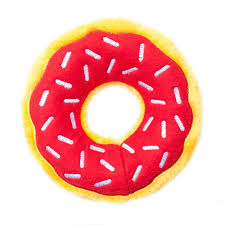 ZippyPaws Donutz Cherry Plush Dog Toy
