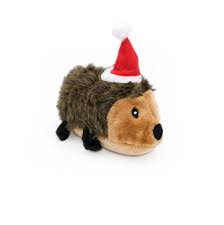 ZippyPaws Holiday Hedgehog Plush Dog Toy Small