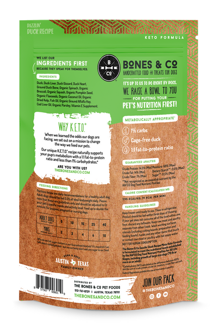 Bones & Co Dog Dazzlin Duck Recipe Minis