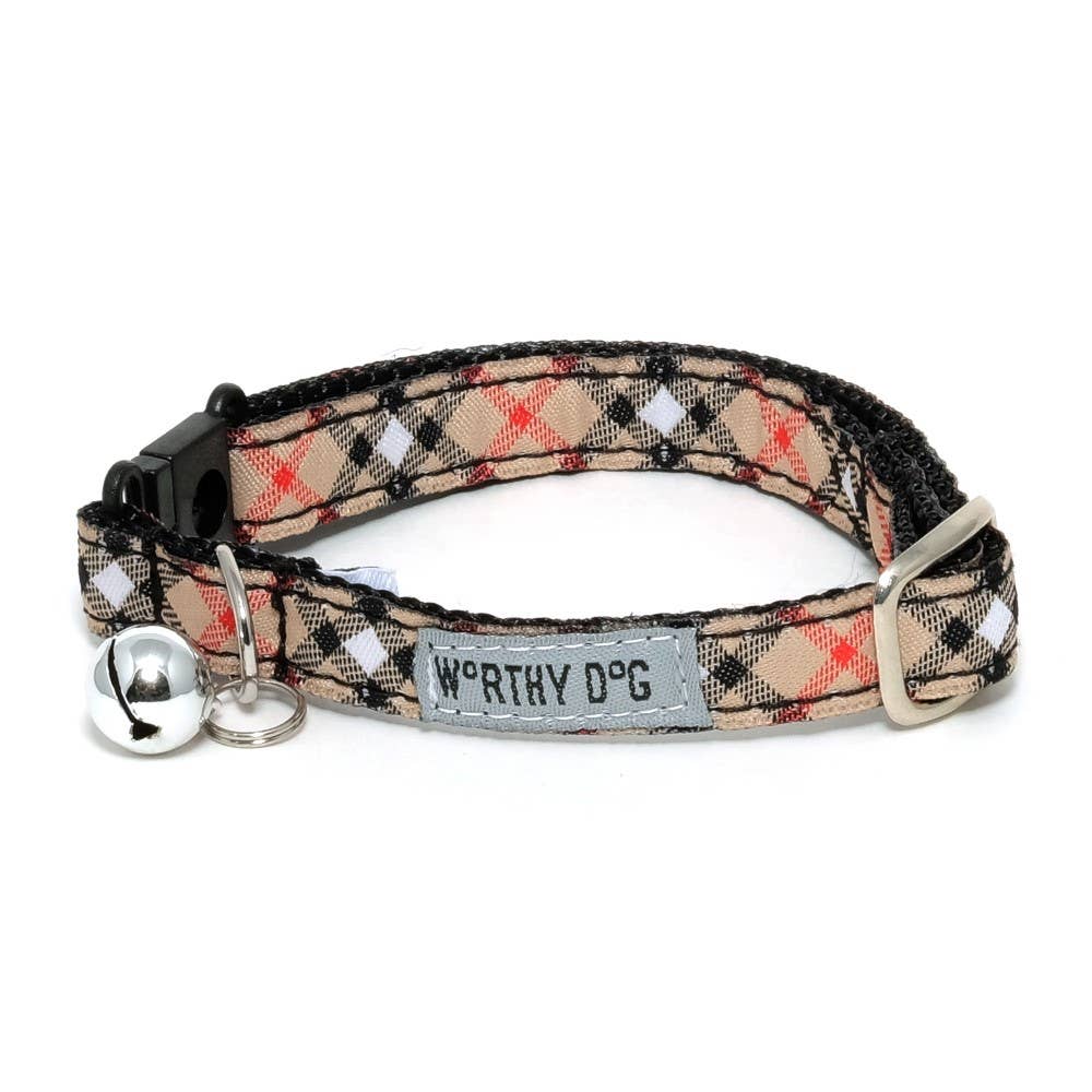 Worthy Cat - Bias Plaid Cat Collar