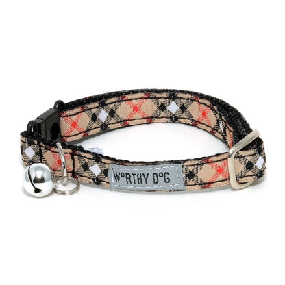Worthy Cat - Bias Plaid Cat Collar