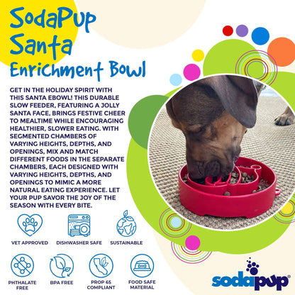 SodaPup Deep Slow Feeder eBowl, Santa