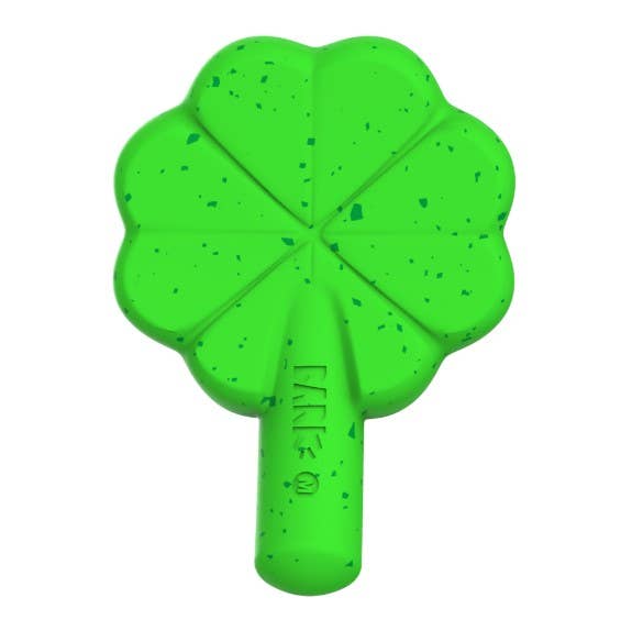 BARK Super Chewer Fur Leaf Clover St. Patrick's Day Dog Toy
