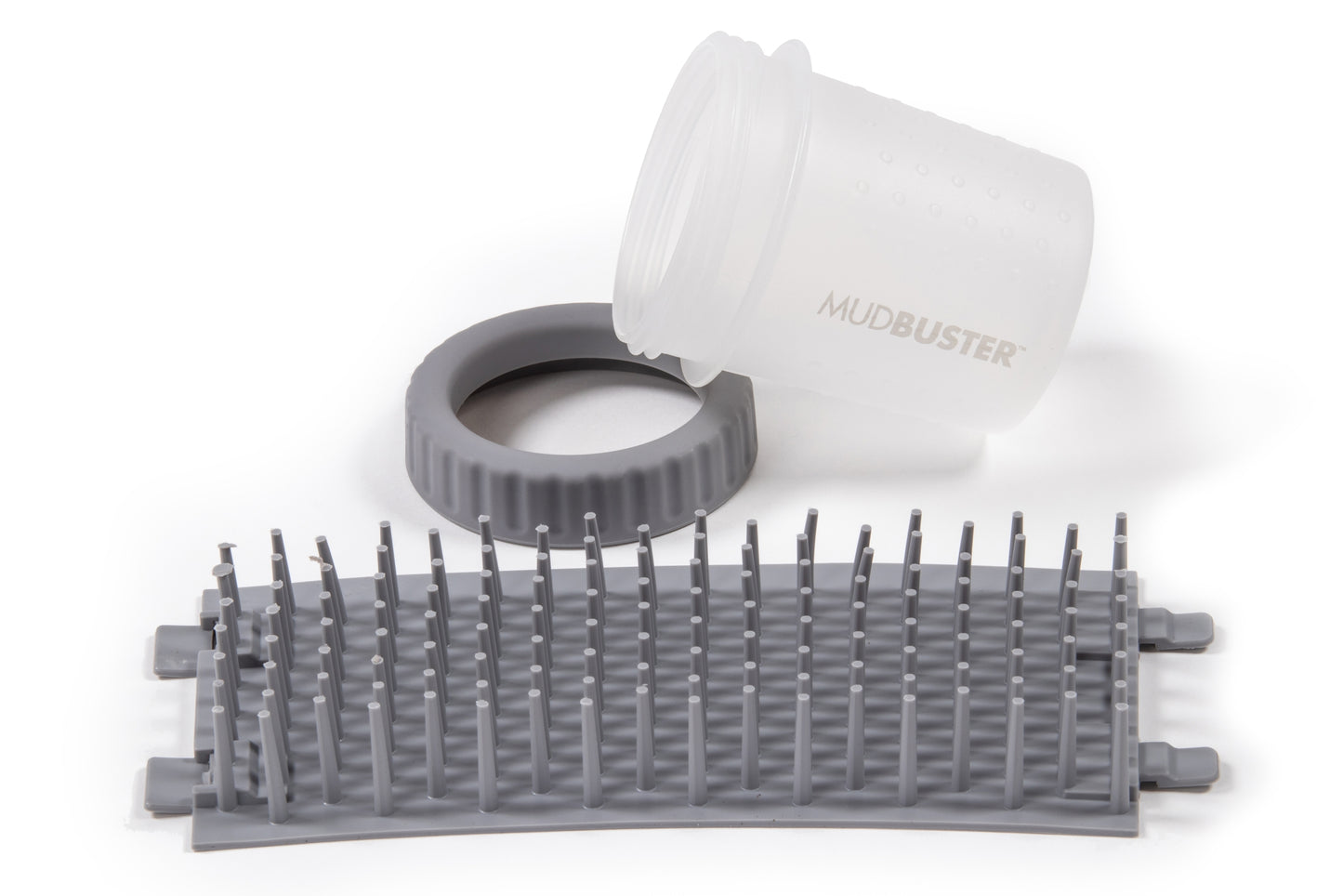 Dexas MudBuster Portable Dog Paw Washer/Paw Cleaner, Light Gray