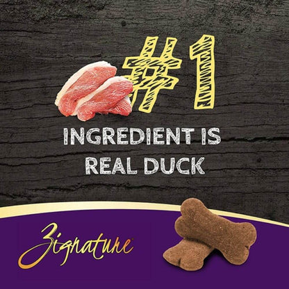 Zignature Crunchy Treats Duck Formula Dog Treats, 12-oz bag