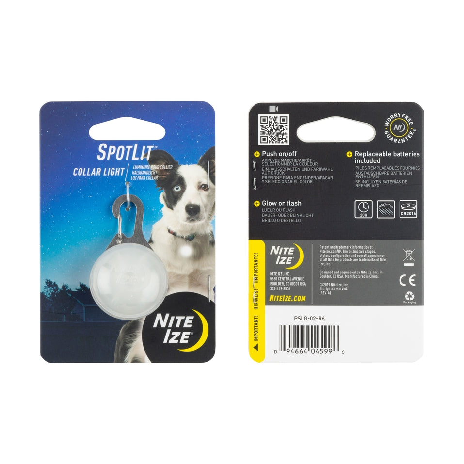 Nite Ize SpotLit LED Collar Safety Light - White