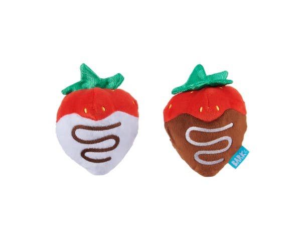 BARK Valentine's Chocolick Strawberries Plush Dog Toy