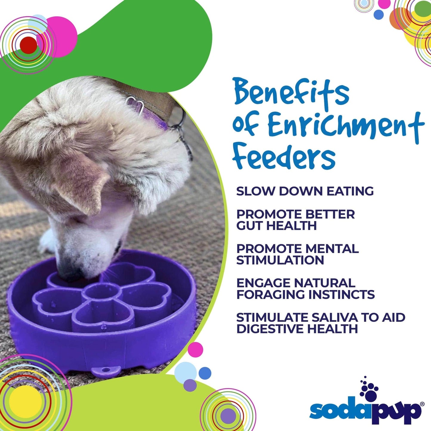 SodaPup Slow Feeder Bowl, Flower