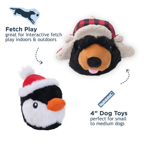 Tall Tails 2-in-1 Hunter Hat Bear Fetch Ball Dog Toy