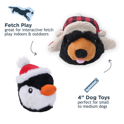 Tall Tails 2-in-1 Hunter Hat Bear Fetch Ball Dog Toy