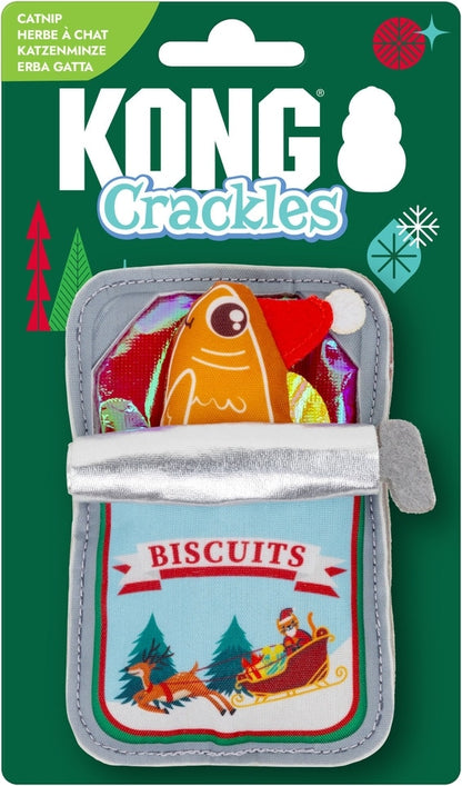 KONG Holiday Crackles Sardine Plush Cat Toy with Catnip