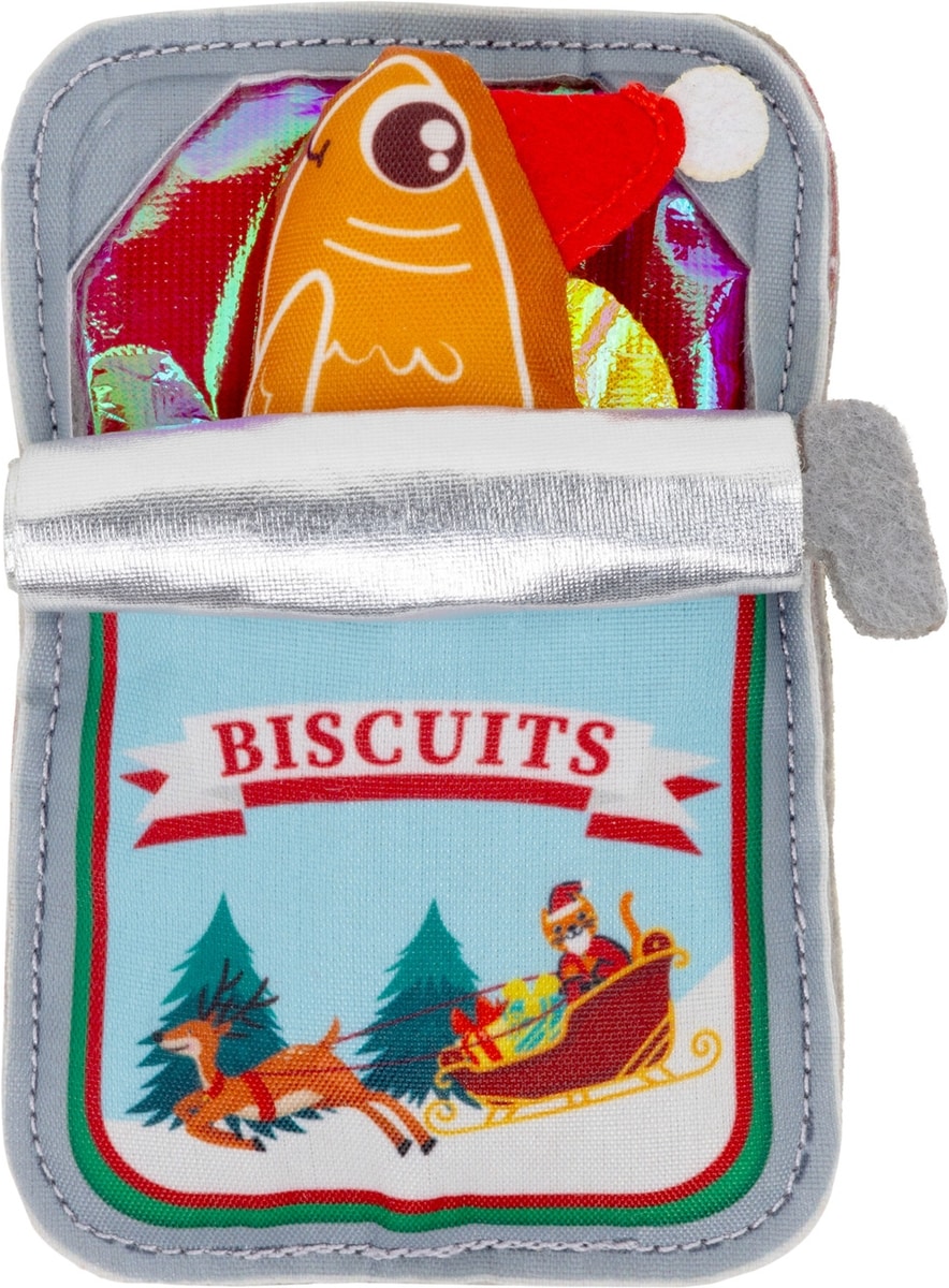 KONG Holiday Crackles Sardine Plush Cat Toy with Catnip