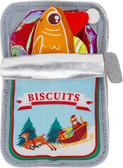 KONG Holiday Crackles Sardine Plush Cat Toy with Catnip