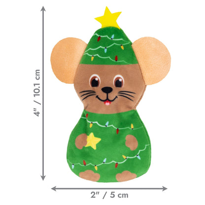 KONG Holiday Refillables Mouse Plush Cat Toy with Catnip