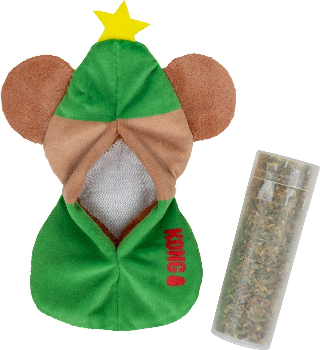 KONG Holiday Refillables Mouse Plush Cat Toy with Catnip