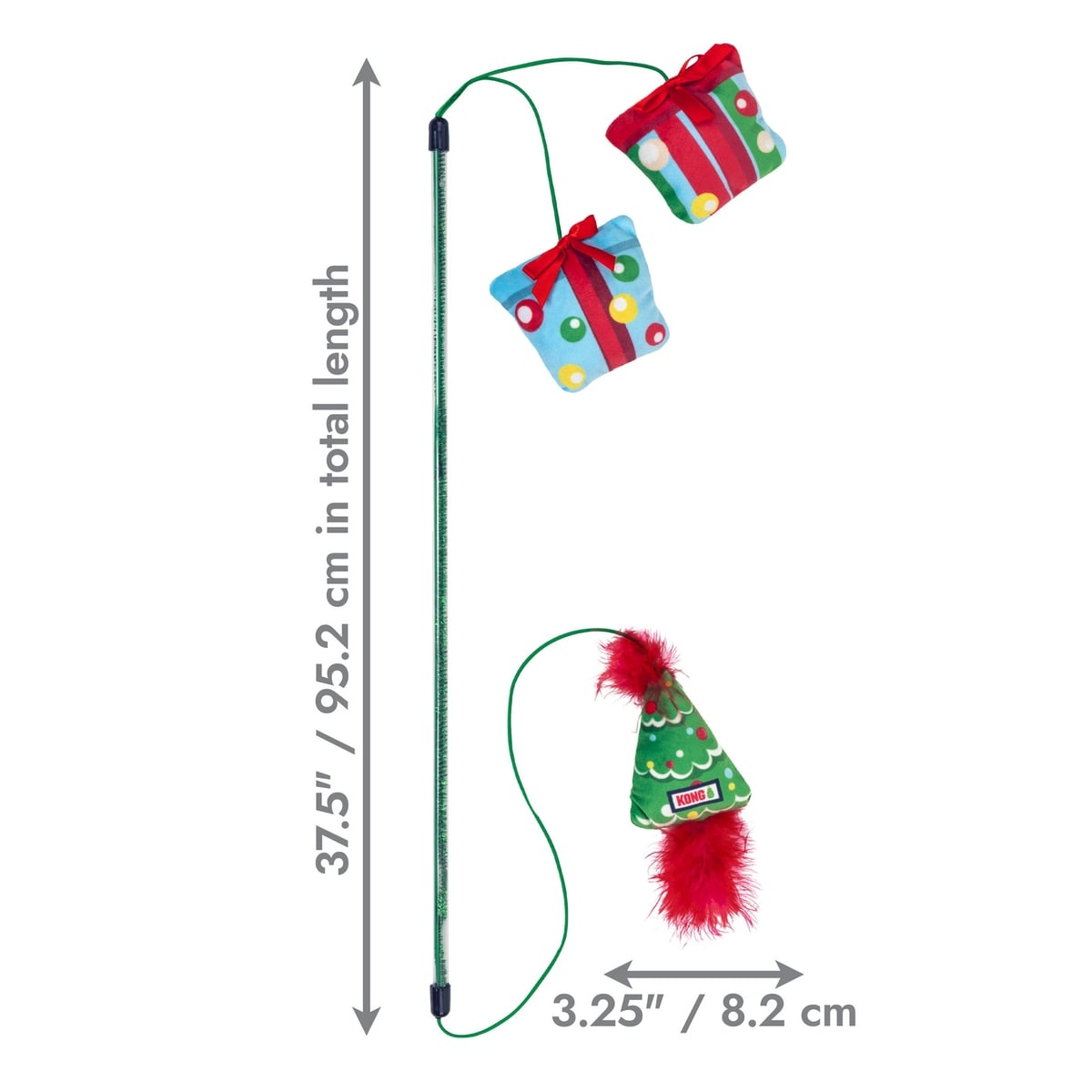 KONG Holiday Teaser Dual Plush Cat Toy with Catnip