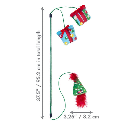 KONG Holiday Teaser Dual Plush Cat Toy with Catnip