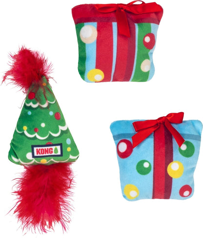 KONG Holiday Teaser Dual Plush Cat Toy with Catnip