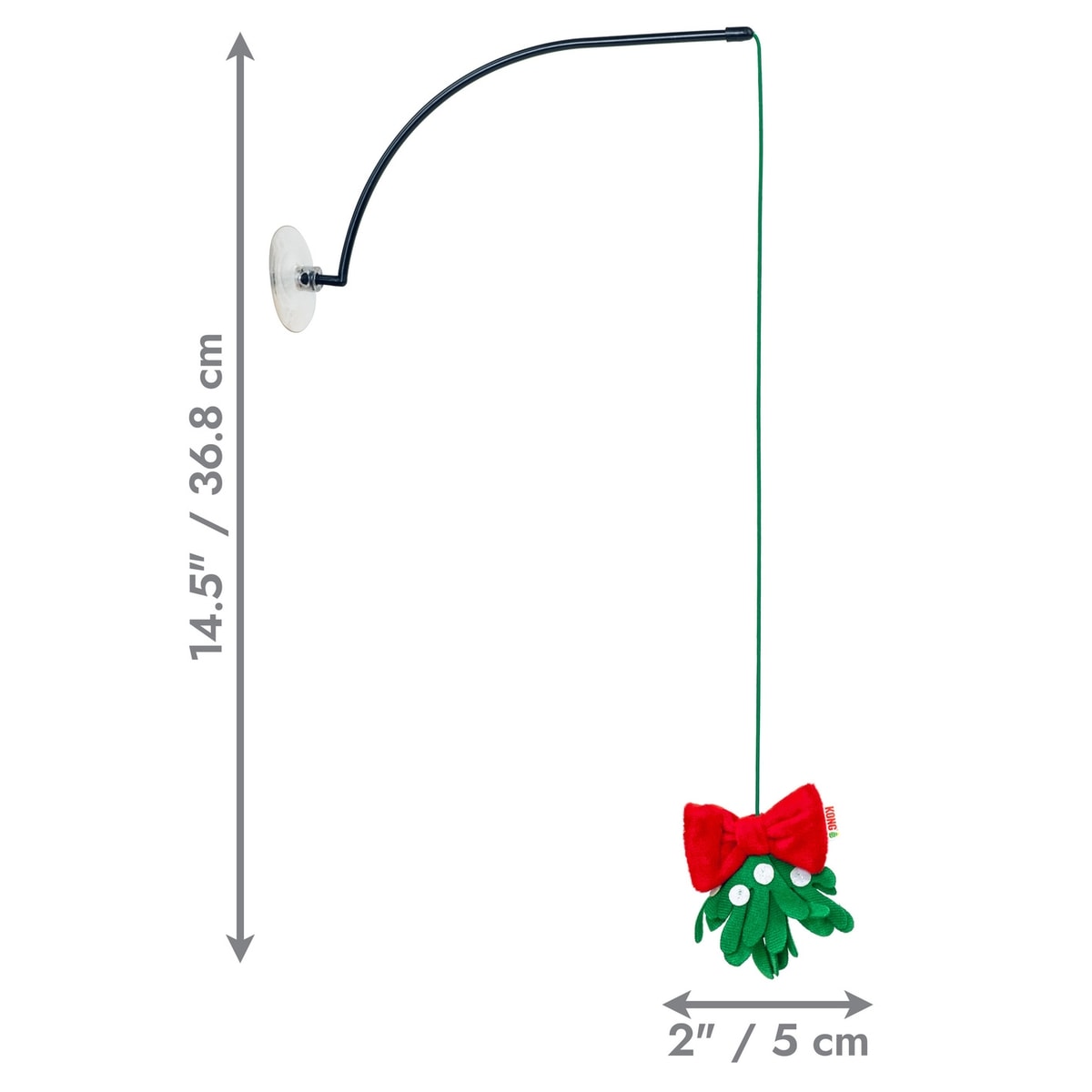 KONG Holiday Connects Window Mistletoe Wand Cat Toy with Catnip