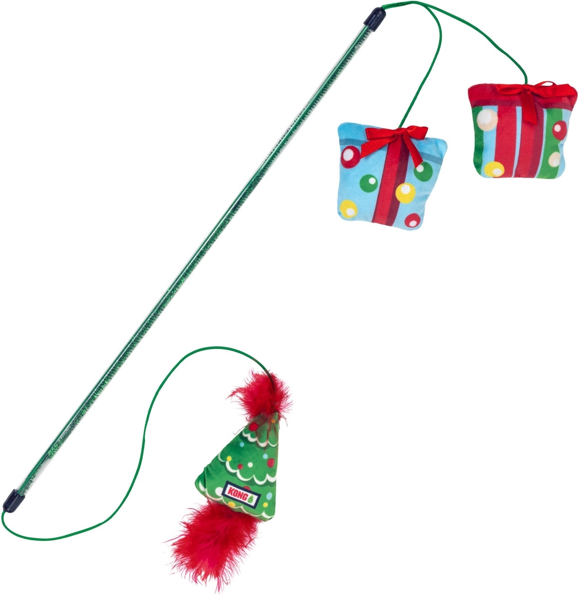 KONG Holiday Teaser Dual Plush Cat Toy with Catnip