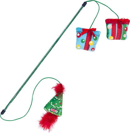 KONG Holiday Teaser Dual Plush Cat Toy with Catnip
