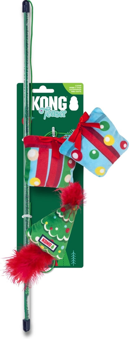 KONG Holiday Teaser Dual Plush Cat Toy with Catnip