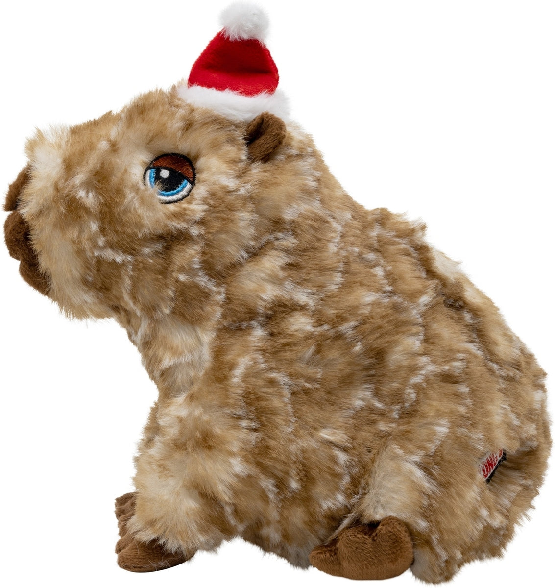 KONG Holiday Comfort Wuzzeez Capybara Squeaky Plush Dog Toy, Medium