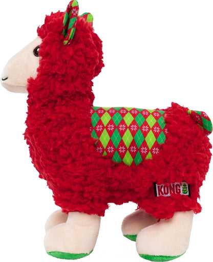 KONG Holiday Sherps Llama Squeaky Plush Dog Toy, Medium