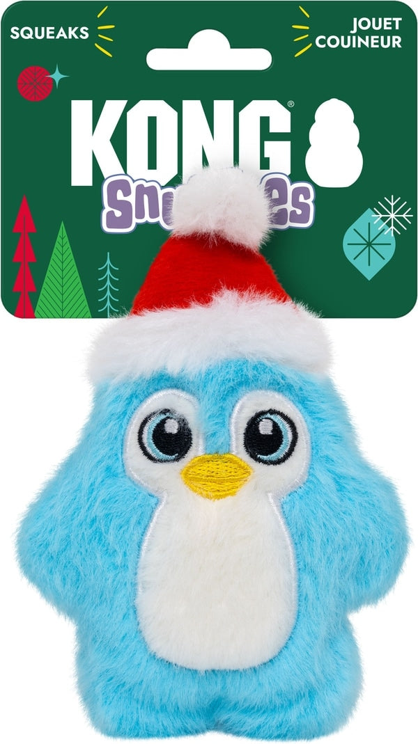 KONG Holiday Snuzzles Santa Penguin Squeaky Plush Dog Toy, Small